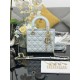 Replica Borsa Dior piccola Lady Dior My ABCDior con ciondolo D.I.O.R agnello cannage blu