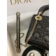 Replica Borsa Mini Lady Dior con cuciture cannage nero Imitazioni Replica Borsa Mini Lady Dior con cuciture cannage nero