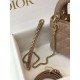 Replica Borsa Mini Lady Dior con cuciture cannage rosa Imitazioni Replica Borsa Mini Lady Dior con cuciture cannage rosa