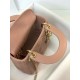 Replica Borsa Mini Lady Dior con cuciture cannage rosa Imitazioni Replica Borsa Mini Lady Dior con cuciture cannage rosa