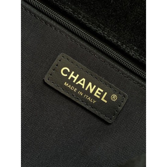 Replica Borsa hobo Chanel 26c AS5886 scamosciata trapuntata nero Imitazioni Replica Borsa hobo Chanel 26c AS5886 scamosciata trapuntata nero