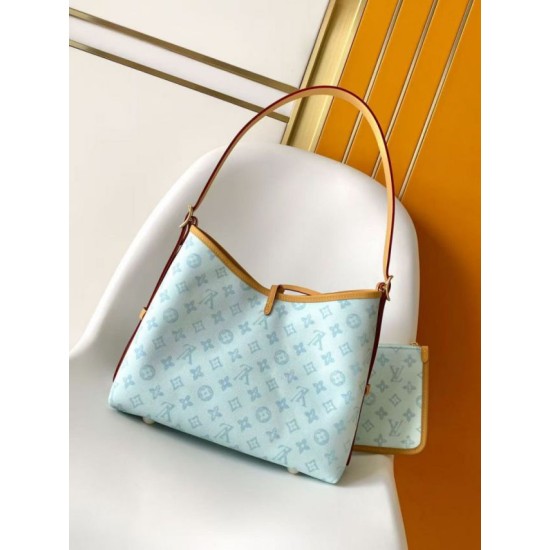 Replica Borsa Louis Vuitton Carryall PM/MM M27532 M27948 Altro Blu Tela