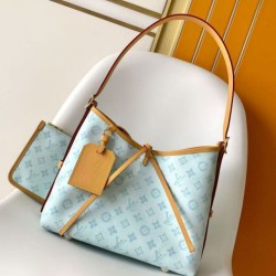 Replica Borsa Louis Vuitton Carryall PM/MM M27532 M27948 Altro Blu Tela
