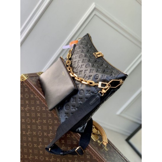 Replica Borse LV M12068 Coussin Hobo MM nera Imitazioni Replica Borse LV M12068 Coussin Hobo MM nera