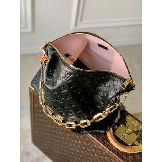 Replica Borse LV M12068 Coussin Hobo MM nera Imitazioni Replica Borse LV M12068 Coussin Hobo MM nera