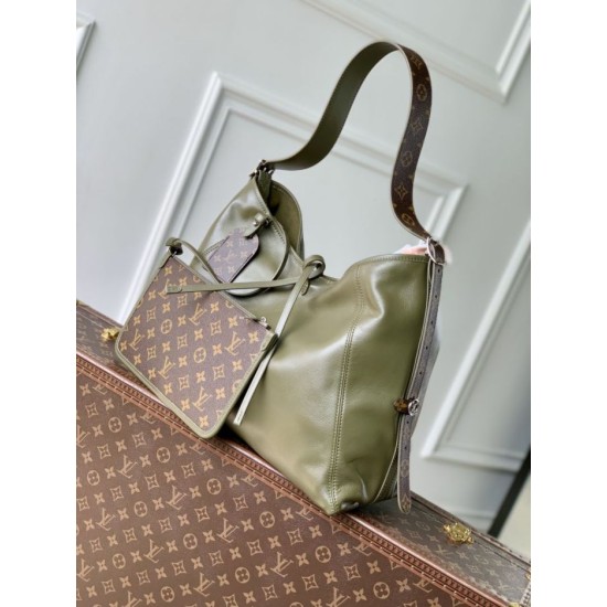 Replica Borse Firmate a mano Louis Vuitton CarryAll Vibe MM M14268 Verde Imitazioni Replica Borse Firmate a mano Louis Vuitton CarryAll Vibe MM M14268 Verde