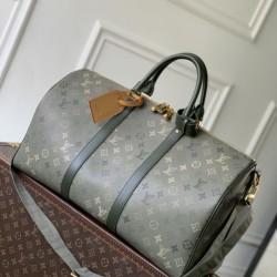 Replica Borsa da viaggio Louis Vuitton Keepall Bandoulière 50 M26959 verde