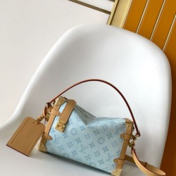 Replica Borse Imitazioni a mano Louis Vuitton Side Trunk MM  M27891 Azzurra