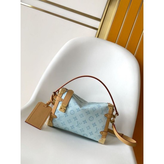 Replica Borse Imitazioni a mano Louis Vuitton Side Trunk MM M27891 Azzurra Imitazioni Replica Borse Imitazioni a mano Louis Vuitton Side Trunk MM M27891 Azzurra