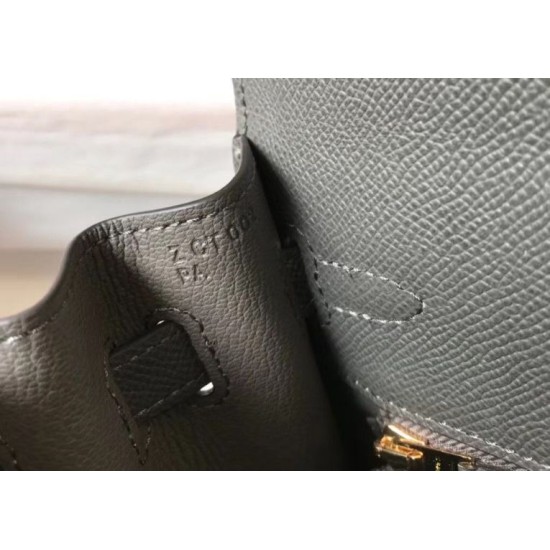 Replica Borsa Sellier Kelly 25 Hermes Epsom Grigio scuro Imitazioni Replica Borsa Sellier Kelly 25 Hermes Epsom Grigio scuro