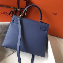 Replica Borse Hermes Kelly 28cm blu Epsom GHW Imitazioni Replica Borse Hermes Kelly 28cm blu Epsom GHW