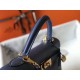Replica Borse Hermes Kelly 28cm blu Epsom GHW