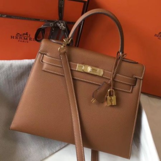 Replica Borse Hermes Kelly 28cm Epsom Marrone GHW Imitazioni Replica Borse Hermes Kelly 28cm Epsom Marrone GHW