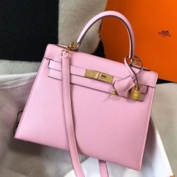 Replica Borse  Hermes Kelly 28cm Epsom Rosa GHW