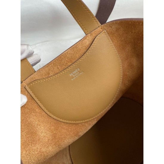 Replica Borsa tote Hermes In The Loop 18 fatta a mano marrone Clemence Imitazioni Replica Borsa tote Hermes In The Loop 18 fatta a mano marrone Clemence