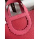 Replica Borsa tote Hermes In The Loop 18 fatta a mano rosa clemence