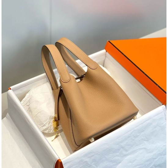 Replica borse griffate Tote Hermes Picotin Lock 18/22 Marrone Clemence Imitazioni Replica borse griffate Tote Hermes Picotin Lock 18/22 Marrone Clemence