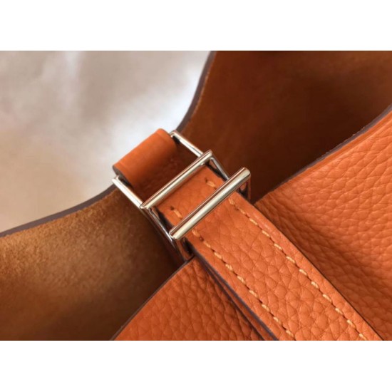 Replica Borsa Tote Hermes Picotin Lock 18/22 Arancione Clemence Imitazioni Replica Borsa Tote Hermes Picotin Lock 18/22 Arancione Clemence