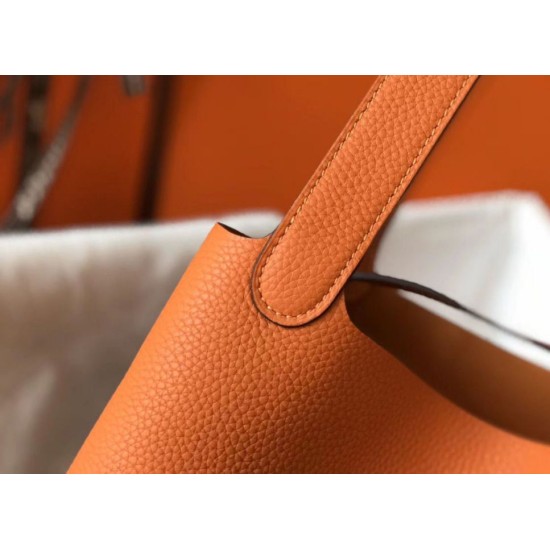 Replica Borsa Tote Hermes Picotin Lock 18/22 Arancione Clemence Imitazioni Replica Borsa Tote Hermes Picotin Lock 18/22 Arancione Clemence