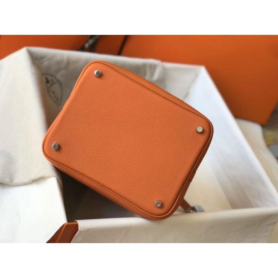 Replica Borsa Tote Hermes Picotin Lock 18/22 Arancione Clemence Imitazioni Replica Borsa Tote Hermes Picotin Lock 18/22 Arancione Clemence