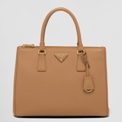 Riproduzione Fedele Bora Pari replica grande Prada Galleria Saffiano marrone imitazioni