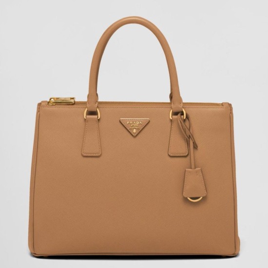 Replica Bora Pari grande Prada Galleria Saffiano marrone Riproduzione Fedele Bora Pari replica grande Prada Galleria Saffiano marrone imitazioni