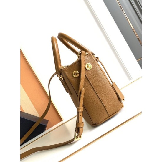 Replica Imitazione Prada Mini/Medium Galleria Bag Saffiano Marrone Riproduzione Fedele Imitazione Prada Mini/Medium Galleria Bag Saffiano Marrone imitazioni