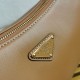 Riproduzione Fedele Imitazione Prada Aimee Large Shoulder Bag Marrone imitazioni