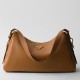 Riproduzione Fedele Imitazione Prada Aimee Large Shoulder Bag Marrone imitazioni