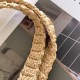 Riproduzione Fedele Prada Small Tote Bag Raffia Intrecciata Beige imitazioni