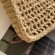 Riproduzione Fedele Prada Small Tote Bag Raffia Intrecciata Beige imitazioni