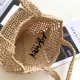 Riproduzione Fedele Prada Small Tote Bag Raffia Intrecciata Beige imitazioni