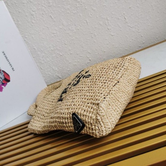 Replica Imitazione Prada Small Crochet Tote Bag Raffia-effect Yarn Beige Riproduzione Fedele Imitazione Prada Small Crochet Tote Bag Raffia-effect Yarn Beige imitazioni