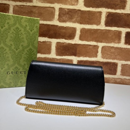 Replica Portafoglio con catena continentale Gucci Blondie 725215 nero Riproduzione Fedele Portafoglio con catena continentale Gucci Blondie 725215 nero imitazioni