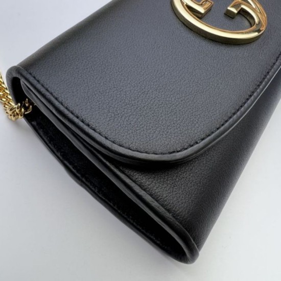 Replica Portafoglio con catena continentale Gucci Blondie 725215 nero Riproduzione Fedele Portafoglio con catena continentale Gucci Blondie 725215 nero imitazioni