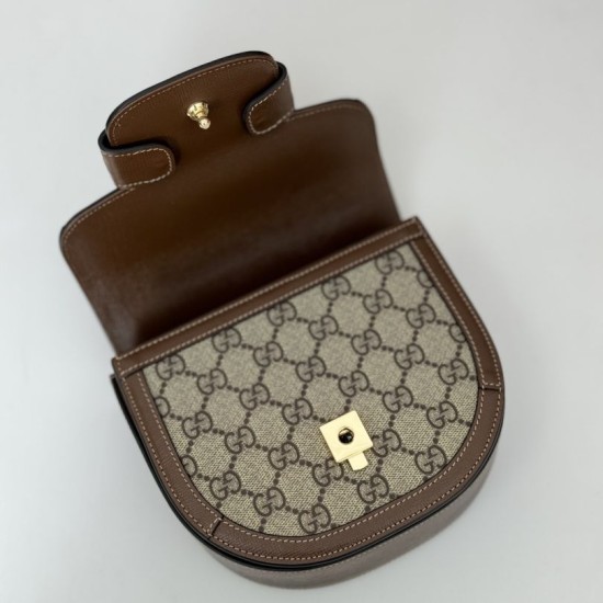 Replica Borsa mini con manico superiore Gucci Horsebit 1955 781387 marrone Riproduzione Fedele Borsa mini con manico superiore Gucci Horsebit 1955 781387 marrone imitazioni