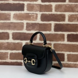 Borsa mini con manico superiore Gucci Horsebit 1955 781387 nero Borsa mini con manico superiore Gucci Horsebit 1955 781387 nero