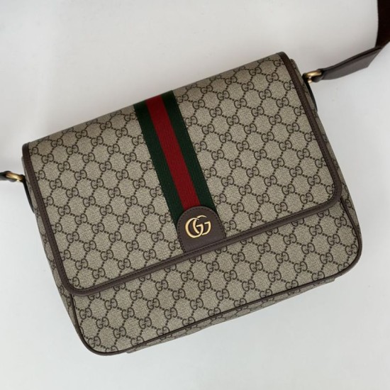 Replica Gucci Ophidia Men messenger bag Marrone Riproduzione Fedele Gucci Ophidia Men messenger bag Marrone imitazioni