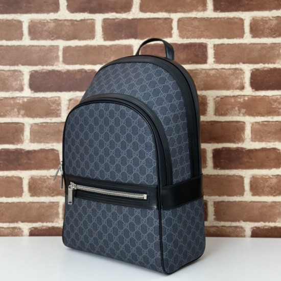 Replica Gucci GG Supreme Men backpack 792123 Nero Riproduzione Fedele Gucci GG Supreme Men backpack 792123 Nero imitazioni