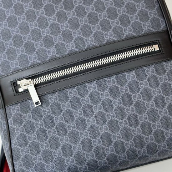 Replica Gucci GG Supreme Men backpack 792123 Nero Riproduzione Fedele Gucci GG Supreme Men backpack 792123 Nero imitazioni