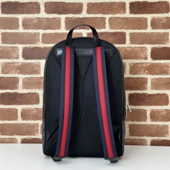 Replica Gucci GG Supreme Men backpack 792123 Nero Riproduzione Fedele Gucci GG Supreme Men backpack 792123 Nero imitazioni