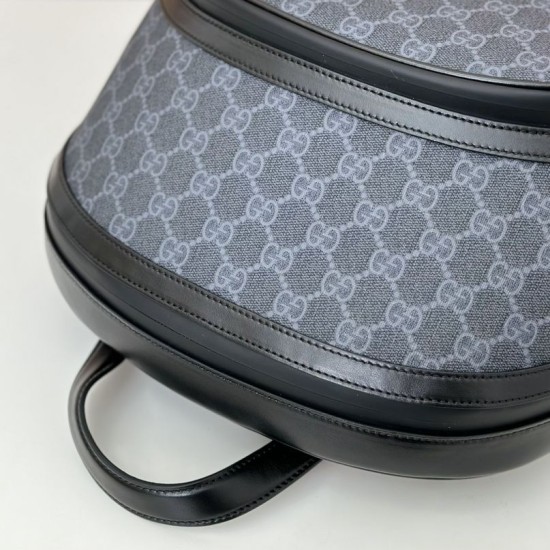 Replica Gucci GG Supreme Men backpack 792123 Nero Riproduzione Fedele Gucci GG Supreme Men backpack 792123 Nero imitazioni