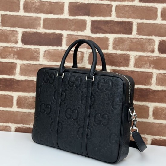 Replica Dettagli perfetti Gucci Jumbo GG Cartella 792264 Nero Riproduzione Fedele Dettagli perfetti Gucci Jumbo GG Cartella 792264 Nero imitazioni