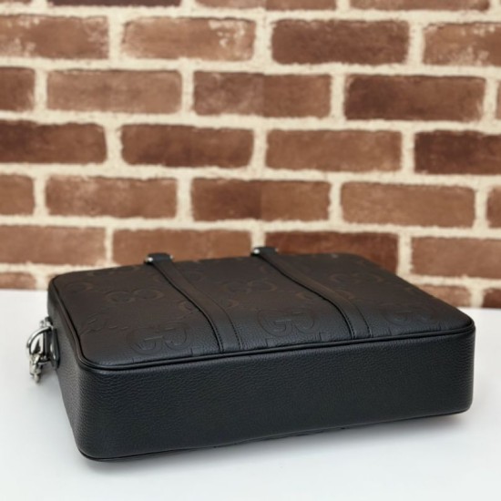 Replica Dettagli perfetti Gucci Jumbo GG Cartella 792264 Nero Riproduzione Fedele Dettagli perfetti Gucci Jumbo GG Cartella 792264 Nero imitazioni