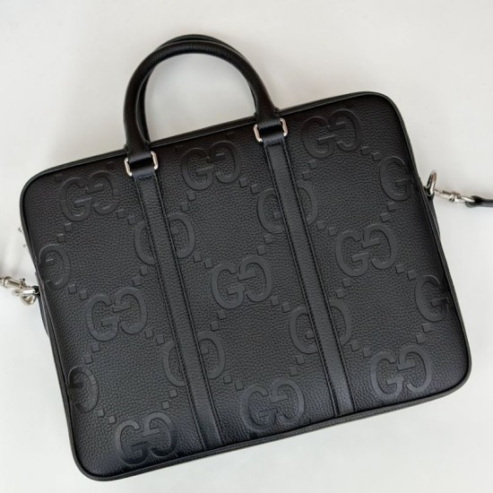 Replica Dettagli perfetti Gucci Jumbo GG Cartella 792264 Nero Riproduzione Fedele Dettagli perfetti Gucci Jumbo GG Cartella 792264 Nero imitazioni