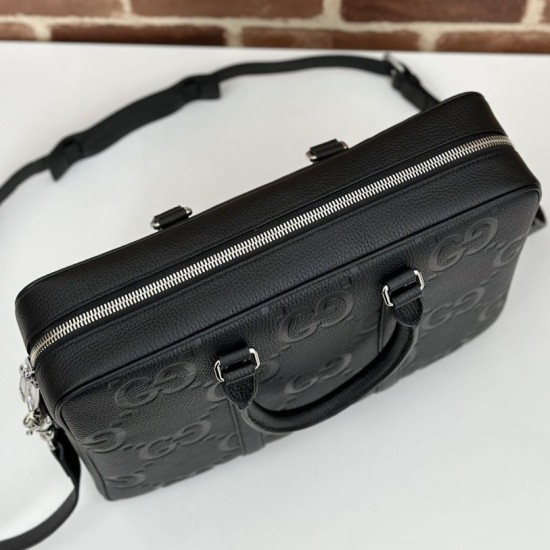 Replica Dettagli perfetti Gucci Jumbo GG Cartella 792264 Nero Riproduzione Fedele Dettagli perfetti Gucci Jumbo GG Cartella 792264 Nero imitazioni