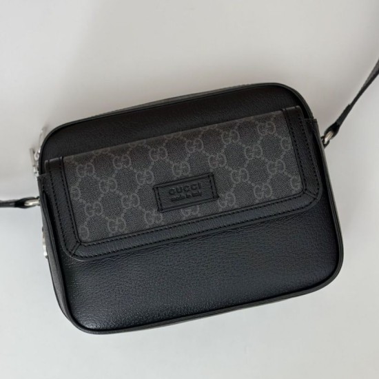 Riproduzione Fedele Borsa piccola Gucci Borsa a tracolla GG Uomo con etichetta 795464 Nero imitazioni
