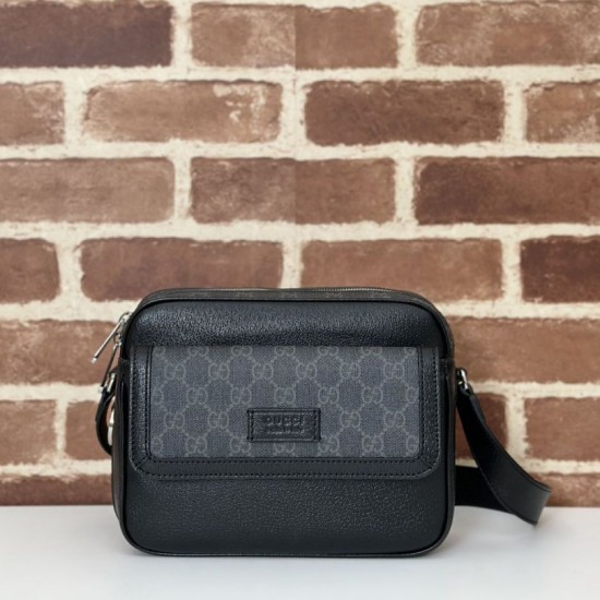 Riproduzione Fedele Borsa piccola Gucci Borsa a tracolla GG Uomo con etichetta 795464 Nero imitazioni