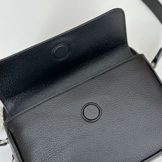 Riproduzione Fedele Borsa piccola Gucci Borsa a tracolla GG Uomo con etichetta 795464 Nero imitazioni