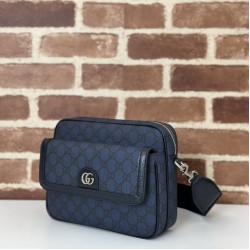 Replica Borsa a tracolla piccola Gucci Ophidia da uomo 802170 blu scuro Riproduzione Fedele Borsa a tracolla piccola Gucci Ophidia da uomo 802170 blu scuro imitazioni